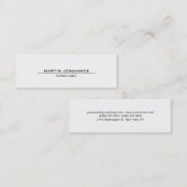 スリムスキニープレーンスタイル白黒名刺 スキニー名刺 (正面/裏面)