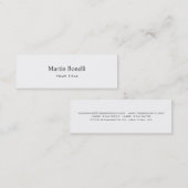 スリムスキニーホワイトシンプルトレンディー名刺 スキニー名刺 (正面/裏面)