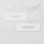 スリムスキニーモダンプレーンシンプル精神科医 スキニー名刺 (正面/裏面)