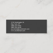 スリムスタイリッシュグレー緑のストライプの名刺 スキニー名刺 (裏面)