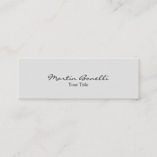 スリムスタイリッシュリネングレートレンディー名刺 スキニー名刺 (正面)