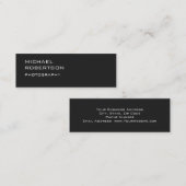 スリムトレンディーグレー写真家名刺 スキニー名刺 (正面/裏面)