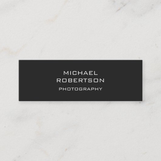 スリムトレンディーグレー写真家名刺 スキニー名刺 (正面)