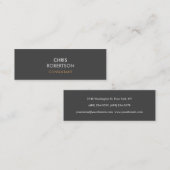 スリムトレンディーグレー魅力的な名刺 スキニー名刺 (正面/裏面)