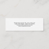 スリムトレンディーリネン魅力的名刺 スキニー名刺 (裏面)