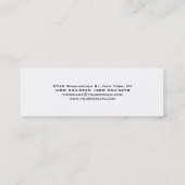 スリムトレンディー白黒魅力的名刺 スキニー名刺 (裏面)