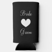 スリムパーソナライズされたなセルツァーはs用に結婚クーラー スリム缶クーラー (裏面)