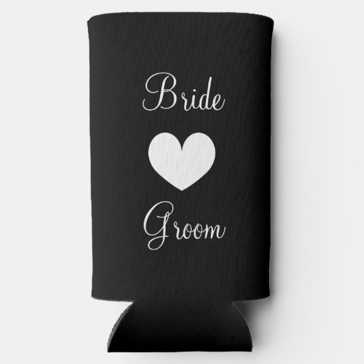 スリムパーソナライズされたなセルツァーはs用に結婚クーラー スリム缶クーラー (裏面)