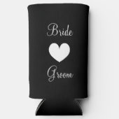 スリムパーソナライズされたなセルツァーはs用に結婚クーラー スリム缶クーラー (正面)