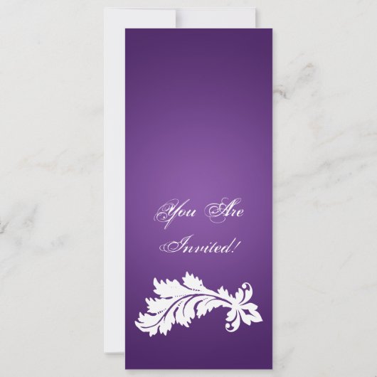スリムパーティ招待 ヴィンテージ オーナメント(紫) 招待状 (裏面)