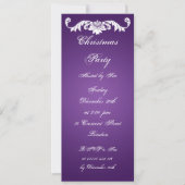 スリムパーティ招待 ヴィンテージ オーナメント(紫) 招待状 (正面)