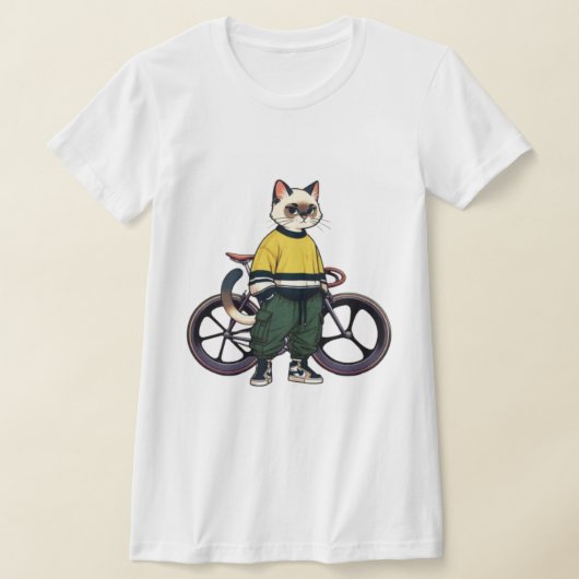 スリムフィット姿勢切断 Tシャツ (レイダウン)