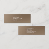 スリムブラウニートレンディープロフェッショナル名刺 スキニー名刺 (正面/裏面)