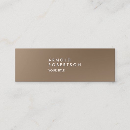 スリムブラウニートレンディープロフェッショナル名刺 スキニー名刺 (正面)