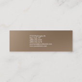 スリムブラウニートレンディープロフェッショナル名刺 スキニー名刺 (裏面)
