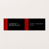 スリムブラック赤プロフェッショナル名刺 名刺 (外部フラット)
