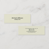 スリムプレーンベージュプロフェッショナル名刺 スキニー名刺 (正面/裏面)