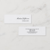 スリムプレーン白プロフェッショナル名刺 スキニー名刺 (正面/裏面)