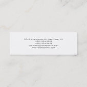 スリムプレーン白プロフェッショナル名刺 スキニー名刺 (裏面)