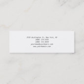 スリムプレーン白プロフェッショナル名刺 スキニー名刺 (裏面)