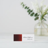 スリムプレーン赤白プロフェッショナル名刺 スキニー名刺 (スタンド正面)