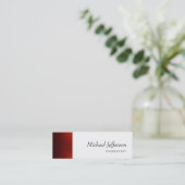 スリムプレーン赤白プロフェッショナル名刺 スキニー名刺 (スタンド正面)