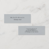 スリムミニグレー両面名刺 スキニー名刺 (正面/裏面)