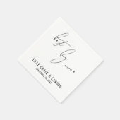スリムモダンな手書きシンプルの日 スタンダードカクテルナプキン (角)