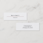 スリムモダンシンプル平白 スキニー名刺 (正面/裏面)