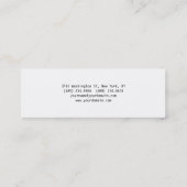 スリムモダントレンディースタイリッシュ名刺 スキニー名刺 (裏面)