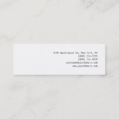 スリムモダンプレーン白黒プロフェッショナル スキニー名刺 (裏面)