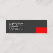 スリムモダンホワイトはっきりした文字グレーの名刺 スキニー名刺 (裏面)