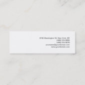 スリムモダンメイクアップアーティスト美容師サロンスパ スキニー名刺 (裏面)