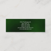 スリムモダンモノグラムグリーンレッドトレンド名刺 スキニー名刺 (裏面)