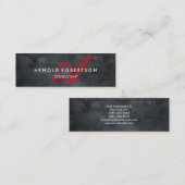 スリムモダンモノグラムトレンディーグレープレーン スキニー名刺 (正面/裏面)