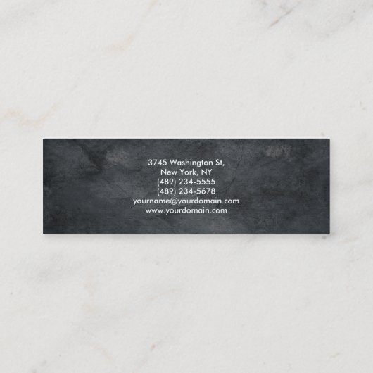 スリムモダンモノグラムトレンディーグレープレーン スキニー名刺 (裏面)