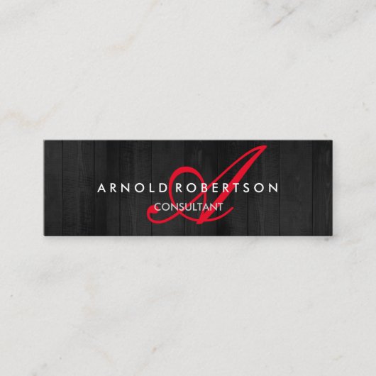 スリムモダンモノグラムトレンディーフロアグレープレーン スキニー名刺 (正面)