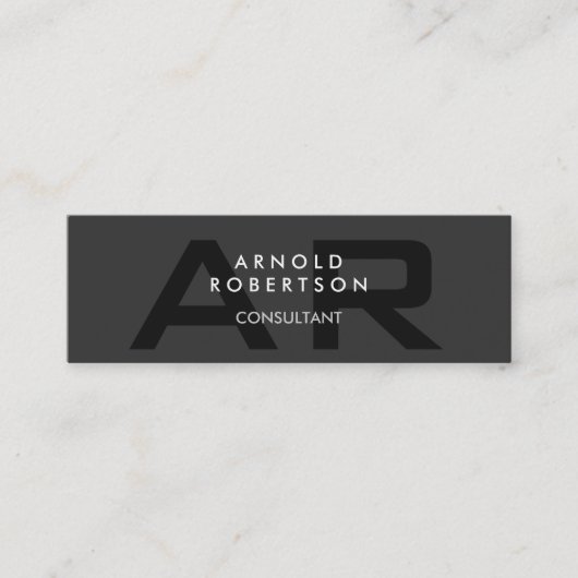 スリムモノグラムプレーングレートレンディー名刺 スキニー名刺 (正面)