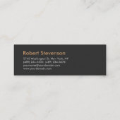 スリムユニークオレンジグレー写真家 スキニー名刺 (裏面)