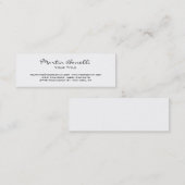 スリムユニークホワモダンイトトレンディー名刺 スキニー名刺 (正面/裏面)