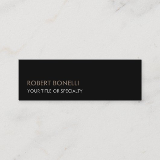 スリムユニークモダンブラックスタイリッシュ スキニー名刺 (正面)
