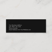 スリムユニークモダンブラックスタイリッシュ スキニー名刺 (裏面)