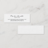 スリムユニークリネンモダントレンディー名刺 スキニー名刺 (正面/裏面)