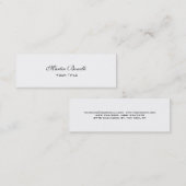 スリムユニーク書道白トレンディー名刺 スキニー名刺 (正面/裏面)