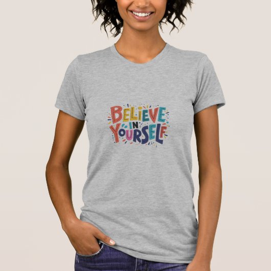 スリム信じフなTシャツ Tシャツ (正面)