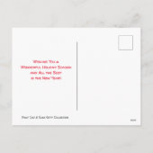 スリム子猫ホリデーリース シーズンポストカード (裏面)