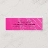 スリム手書きモダントレンディーピンクフェミニン色 スキニー名刺 (裏面)