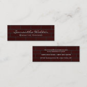 スリム手書きモダントレンディー壁レンガ スキニー名刺 (正面/裏面)