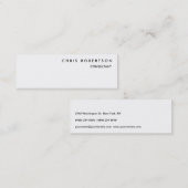 スリム白黒プレーンシックな名刺 スキニー名刺 (正面/裏面)