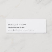 スリム白黒プレーンシックな名刺 スキニー名刺 (裏面)